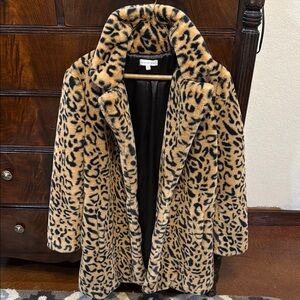 Gianni Bini Leopard Print Teddy Jacket